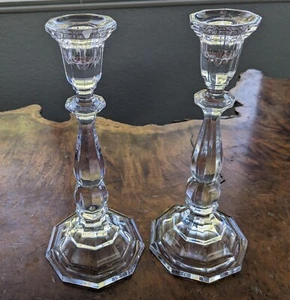 Gorham Lead Crystal Candlesticks Holders 9" - Picture 1 of 9