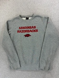 Arkansas Razorbacks Nike Campus Crew Sweatshirt (Women's Medium) Gray - Picture 1 of 12