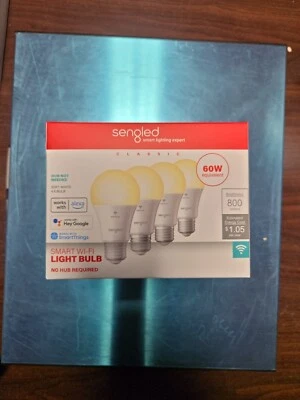 4-PACK Smart WiFi White Light Bulbs A19 60W with Alexa - New Sengled - Image 1 of 4
