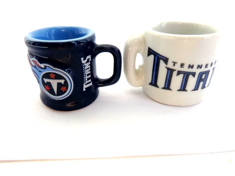 VINTAGE NFL Tennessee Titans Football Mini Mug, Cup, Coffee Mug, Team Logo Cover