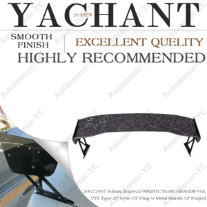 FORGED CF vol vtx GT Wing Spoiler for 02-07 Subaru Impreza WRX/STI 7-9th GDA GDB - Picture 1 of 12