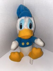 Vintage Disney Donald Duck from Mickey's Christmas Carol Plush 8" Doll Toy Cute