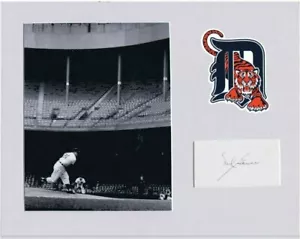 NED GARVER (Deceased) SIGNED AUTOGRAPHED CUT 3x5 INDEX & MATTED 8x10 - Tigers - Picture 1 of 1