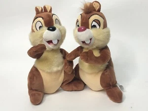 Disney Parks Disneyland Walt Disney World Chip & Dale Plush 9" Lot Set of 2 - Picture 1 of 3