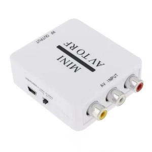 RCA to RF Coaxial Analog Converter Old TV AV Input Adapter Audio Video Modulator - Picture 1 of 9