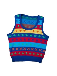 Kenzo J.A.P Designer Vintage Pullover Weste Clowncore Kidcore 70er 80er Abstrakt EUC - Bild 1 von 3