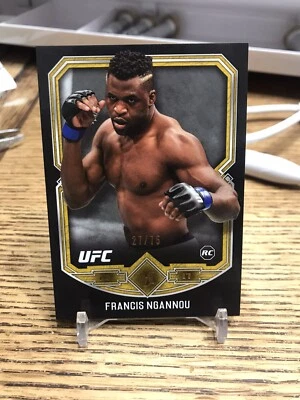 2017 Topps Museum UFC Francis Ngannou Gold Rookie Card /75 RC RARE 🔥 Prizm - Image 1 of 2