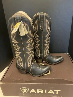 New! Womens Ariat Belinda Stretch Fit Beduino Black Western Boots. Size 6.5. - Image 1 of 4