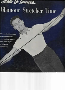JACK LA LANNE'S GLAMOUR STRETCHER TIME 1959 BLUE VINYL LP & INSTRUCTION CHARTS - Picture 1 of 7