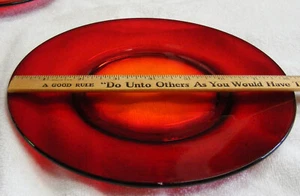 PIATTO PRANZO VINTAGE ANCORAGGIO CON GANCIO ROYAL ROSSO RUBINO 8,25" - Foto 1 di 2