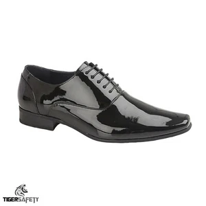 Goor M365A Mens Shiny Black Patent Leather Stylish Formal Business Wedding Shoes