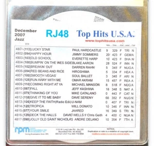 Top Hits USA Radio CD RJ48 December 2007 Audio CD Jazz Releases for 12/2007 - Picture 1 of 2