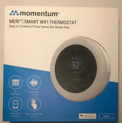 Momentum MERI Smart WiFi Thermostat • Works w/Google Assistant • TouchScreen•NEW - Image 1 of 4
