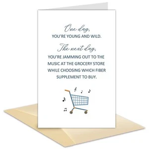 Funny Getting Older Birthday Card for Men Women, Humorous Happy Birthday Card - Picture 1 of 6
