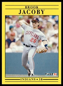 1991 Fleer Brook Jacoby Cleveland Indians #369 - Picture 1 of 2