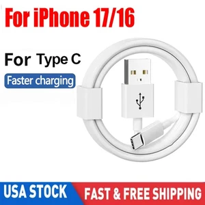 IPhone17/16/15 Pro Max Plus USB-A Cable Fast Charger Type C Charging Data Cord - Picture 1 of 17