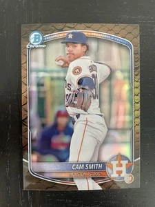 Cam Smith 2025 Bowman Chrome #BCP-48 Astros RC Rookie Reptilian Refractor - Picture 1 of 2