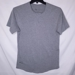 Bylt Henley Hemd Herren Small Grau Kurzarm Drop Cut Lux - Bild 1 von 10