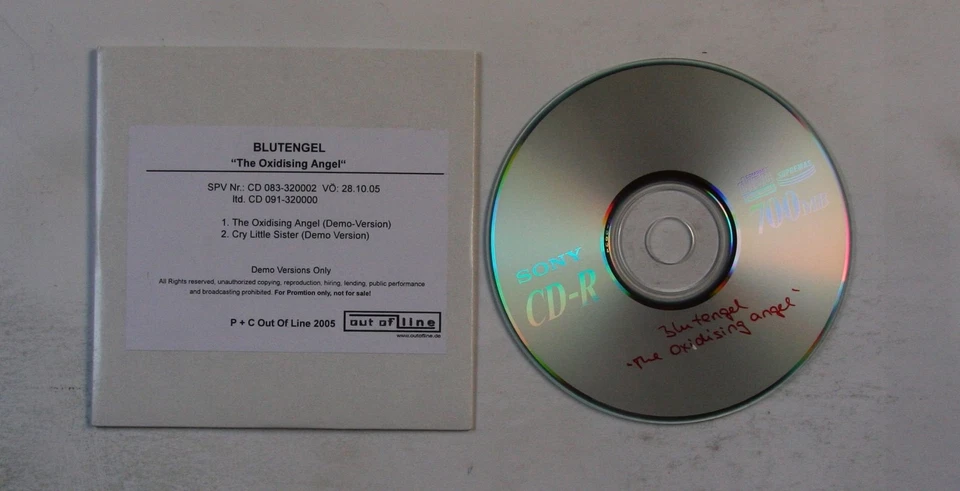 Blutengel The Oxidising Angel GER Adv 2-Track CDR Single 2005 Demo Versions - Bild 1 von 1