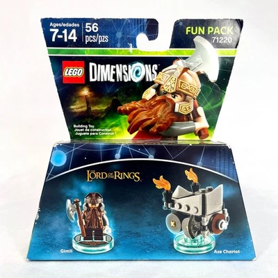 LEGO 71220 Dimensions - El Señor de los Anillos Gimli Hacha Carro Fun Pack - NUEVO LEER Foto 1 de 2