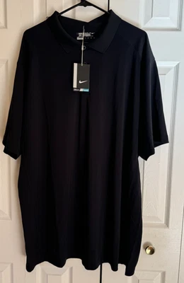 Nike Golf Tour Performance Dri-Fit Solid Black Blank Polo Shirt Men's Size 3XL - Image 1 of 4