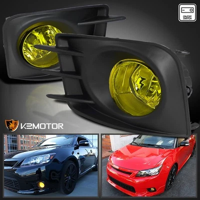 Fits 2011 2012 2013 Scion tC Yellow Driving Bumper Fog Lights Lamp+Switch+Wiring - Image 1 of 4
