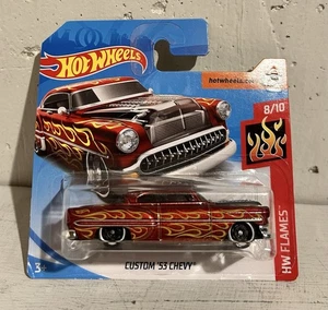 Hot Wheels Custom 53 Chevy 8/10 rosso e nero nuovo con scatola 2018 - Foto 1 di 2