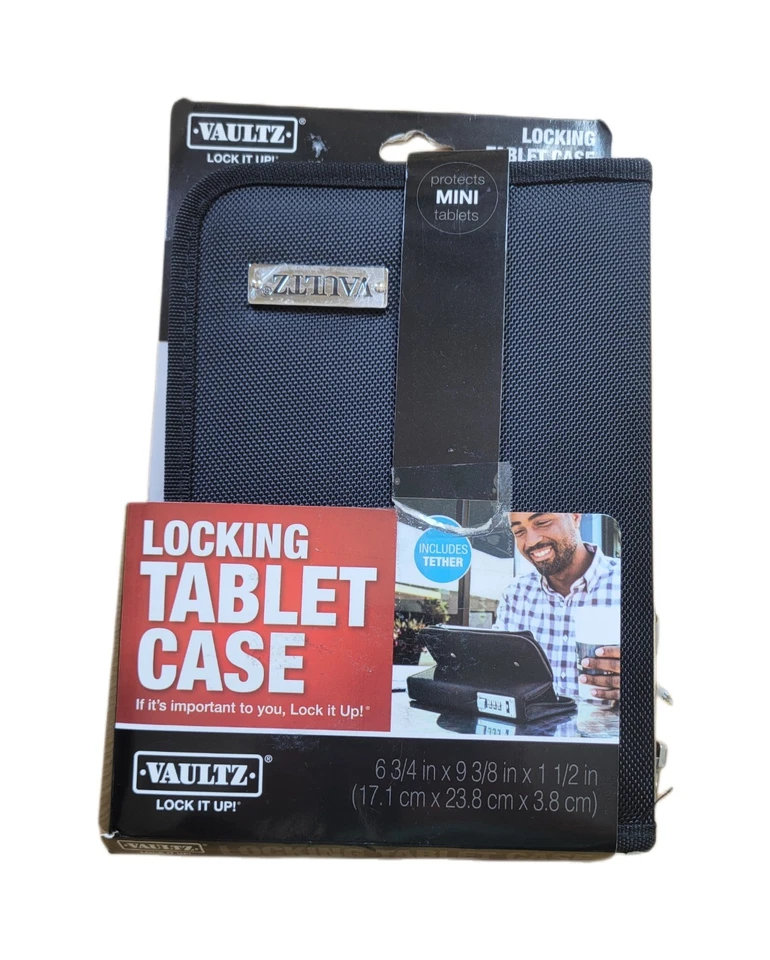 Чехол для планшета с блокировкой VAULTZ включает в себя привязку 6 3/4 x 9 3/8 x 1 1/2 дюйма - Изображение 1 из 4