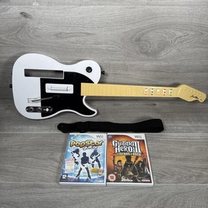 Nintendo Wii Nyko Front Man Controller Chitarra Wireless con Cinghia e Pacchetto Giochi - Foto 1 di 13
