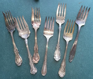 Large Ornate Antique Meat Forks (7) - Picture 1 of 5