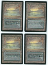 4x Beta Underground Sea Playset (Old school Player from 1995) MTG Magic
