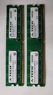 A-Tech 4GB 2x 2GB PC2-6400 Desktop DIMM DDR2 800 MHz Non-ECC Memory RAM 6400U 4G - Image 1 of 2