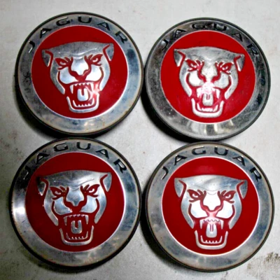 (4) Jaguar XJ8 X S Type XK8 OEM RED OEM Center Cap Hub cap JGB001 D38ME LDB002 Foto 1 de 4