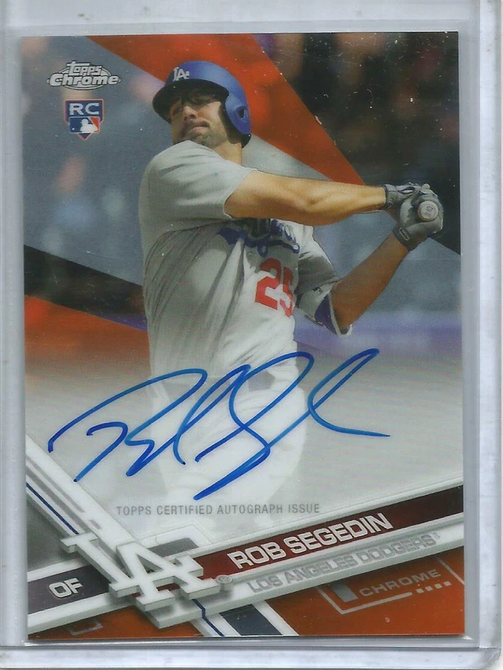 Rob Segedin 2017 Topps Chrome Orange Refractor Autograph Rookie #07/25 - Image 1 of 1