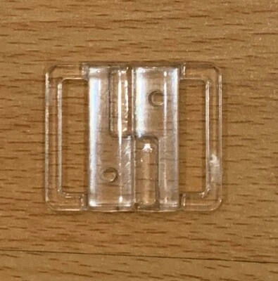 2 Pcs Clear Plastic Bikini Clips Snap Back 20mm STRAP Bra Swim Buckle Clasp - Image 1 of 4