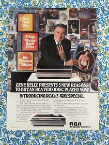 Vintage 1983 RCA Videodisc Player Print Ad Gene Kelly - Picture 1 of 7