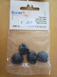 Basteln, Bastelartikel, Tiernasen, Kunststoff, 18 mm, 4 Stück - Bild 1 von 1