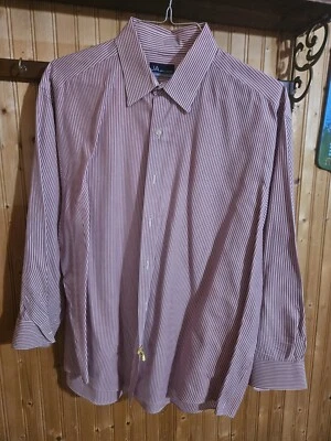 Camisa de vestir John Ashford XL 17-17 1/2 cuello 32-33 Slv de limpiadores usada en excelente estado 7941☆ Foto 1 de 4