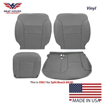 Cubierta de asiento de banco gris 60/40 1995 1996 1997 1998 1999 Chevy Tahoe/Silverado Foto 1 de 4