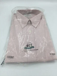 VInt VAN HEUSEN  Men’s Pink Long Sleeve Dress Shirt 16 32/33 NEW IN PACKAGE - Picture 1 of 7