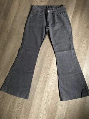 Chino para mujer Hudson Bootcut pierna acampanada tiro medio azul marino talla 30 Foto 1 de 4