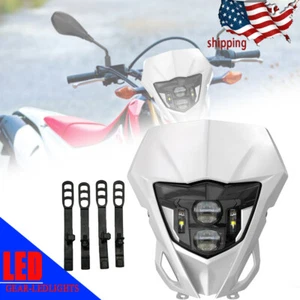 for Honda CRF125F CRF150F CRF230F CRF250L CRF250F LED Headlight w/white fairing - Picture 1 of 15