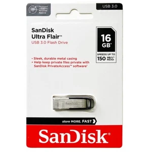 SanDisk Ultra Flair 16GB USB 3.0 USB Stick 16 GB silber/schwarz 150 MB/s OVP - Bild 1 von 8