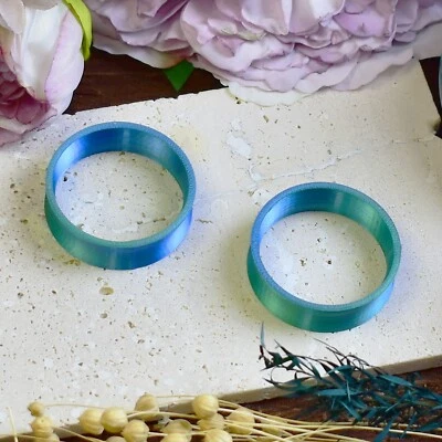 Ultra Light Ear Tunnels 10-100mm | Blue Green  | Thin-wall Ear Tunnels Pair - Image 1 of 4