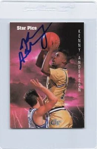 1991 Star Pics #70 Kenny Anderson Signed Auto *K4670 - Picture 1 of 2