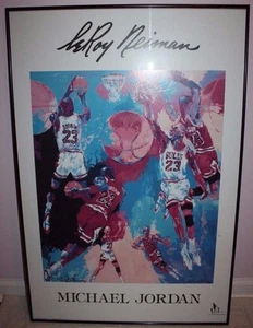 Rare Leroy Michael Jordan Chicago Bulls Framed Art - Picture 1 of 3