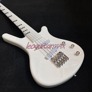 Bajo eléctrico Rockbass Corvette Basic 5 cuerdas blanco sólido alto pulido - Imagen 1 de 10