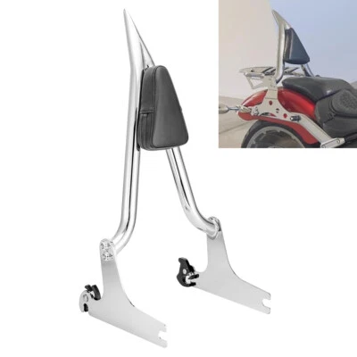 24"Chrome Backrest Sissy Bar For Harley Fatboy Lo FLSTF 07-17 Softail FXST FXSTS - Image 1 of 4
