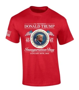 Trenz Shirt Company Trump Tshirt Trump Inauguration Day Trump 2024 45/47 - Picture 1 of 10