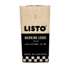 Vintage LISTO 162 Pencil Refills72 Listo Pencil No 1620 Black - Picture 1 of 7